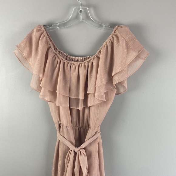 NWT Show Me Your Mumu Rosie Mauve Ruffle Dress Size Large - Picture 5 of 14